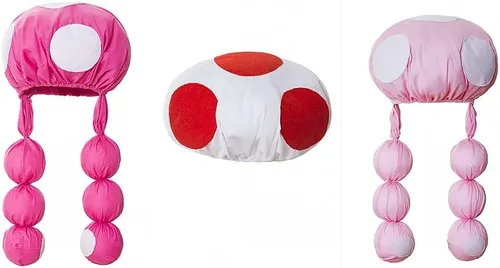 Vista 4 de Ruikajia Sombrero de hongo Toadstool Niños Disfraces Toadette Super Bros Toadstoo Outfit