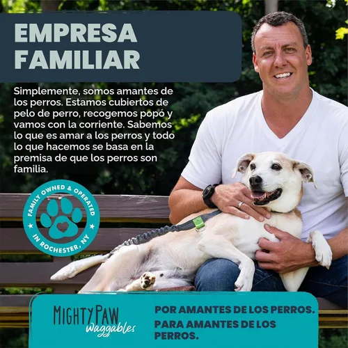 Vista 8 de Mighty Paw Waggables Allergy Immune + Itch (fabricado en los Estados Unidos) Paquete de 2 masticables para perros antipicazón para perros. Vitaminas