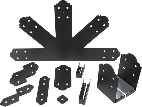 Vista 6 de Simpson Strong-Tie APDMW56 Outdoor Accents Mission Collection ZMAX, arandela decorativa con recubrimiento de polvo negro (paquete de 24)