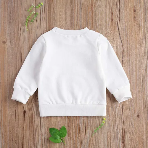 Vista 4 de Sudadera de manga larga para bebé y niña, suéter casual de otoño