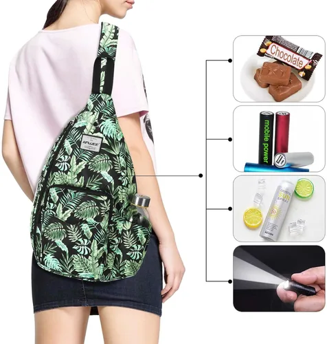 Vista 3 de HAWEE Mochila bandolera para mujer, anti-agua, ajustable inclinado