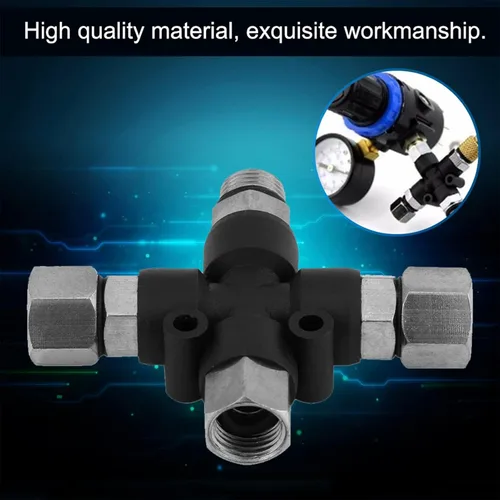 Vista 8 de Compresor de aerógrafo a adaptador de manguera de aerógrafo Conector divisor de 1/8 pulgadas BSP de 3 vías