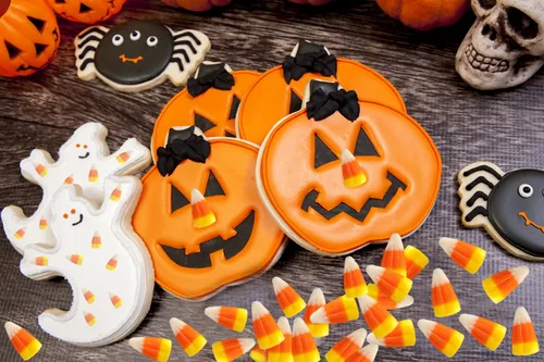 Vista 6 de Fruidles Dulces de maíz de Halloween, aperitivos divertidos y festivos, certificado Kosher, sin nueces, sin lácteos, caja (1 libra)