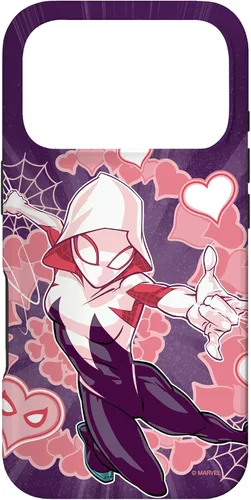 Vista 30 de Marvel Spider-Man Into The Spider-Verse Gwen Stacy Hearts - Carcasa para iPhone 17