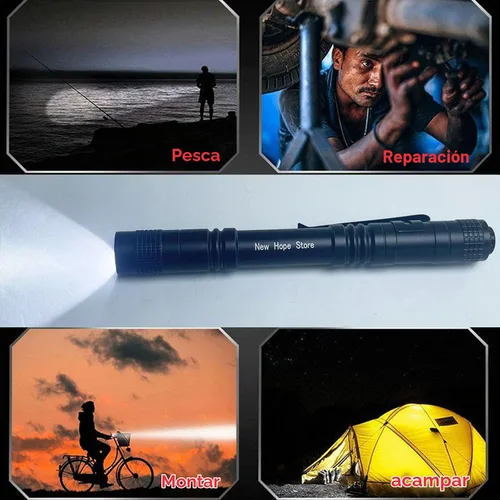 Vista 7 de Linterna para bolígrafo, mini linterna LED súper brillante con clip de bolsillo, linterna compacta para inspección, reparación, camping, alrededor