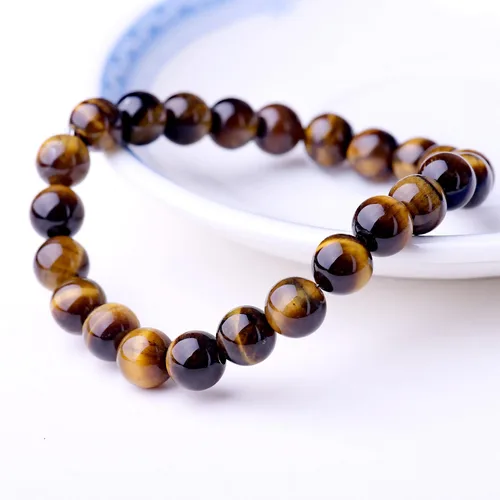 Vista 5 de WRCXSTONE - Pulsera elástica de cuentas de cristal curativo de 8mm.