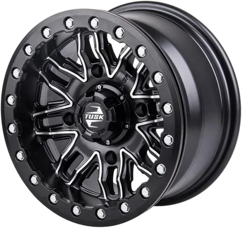 Vista 4 de Rueda 4/156 Tusk Nebo Beadlock 14x7 4.0 + 3.0 mecanizada/negra para POLARIS Scrambler XP 850 HO 2013-2021