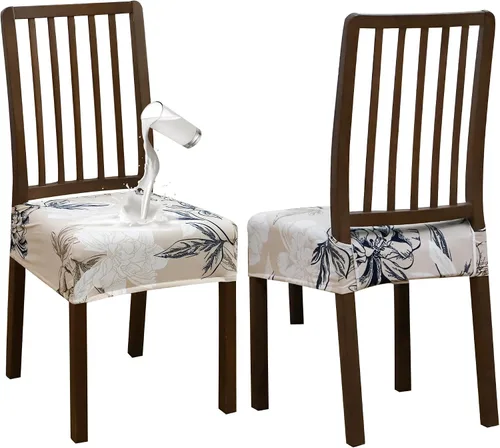 Vista 12 de FORCHEER Juego de 4 fundas de asiento para sillas de comedor, de terciopelo camello, fundas de asiento elásticas de solo 18 pulgadas, lavables