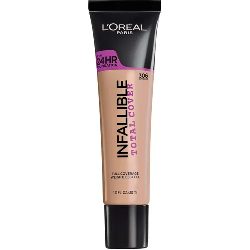 Vista 14 de L'Oreal Paris cosméticos base infalible de cubierta total, Beige Caramelo 309 Beige Caramelo