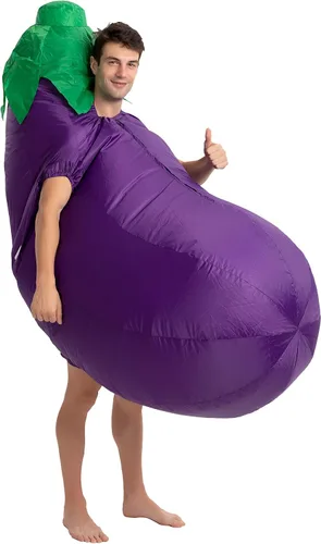 Vista 5 de Spooktacular Creations Disfraz inflable de Halloween para pareja de melocotón y berenjena para adultos, talla única para adultos