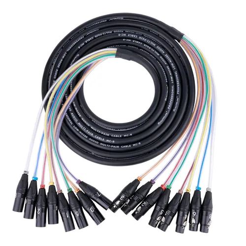 Vista 7 de Toronce - Cable profesional multimedia de 4 canales, 4 pares macho a hembra, cable de extensión de audio equilibrado XLR de 3 pines