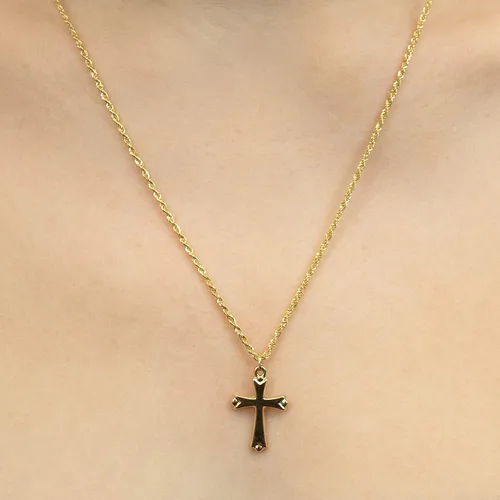 Vista 21 de Dijes religiosos de oro amarillo de 14 quilates para hombres y mujeres – disponible en varios diseños
