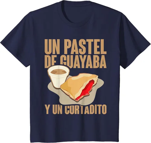 Vista 45 de Funny Cuban Coffee Guayaba Guava Breakfast T Shirt T-Shirt Asphalt Grey