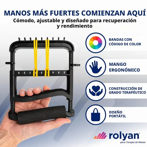 Vista 7 de SAMMONS Preston, herramienta de mano, con asa acolchada, ajustable Squeeze ergonómica y de hule, bandas de resistencia progresiva para Negro