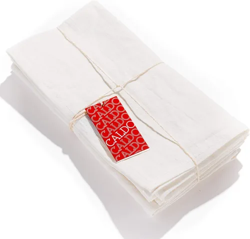 Vista 6 de Caldo Servilletas de lino – Rústicas – Tela suave y duradera – Lavable y reutilizable – Paquete de 4 – 20 x 20 pulgadas (pizarra)