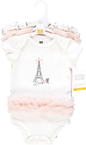 Vista 294 de Hudson Baby baby-girls Cotton Bodysuits 3-pack