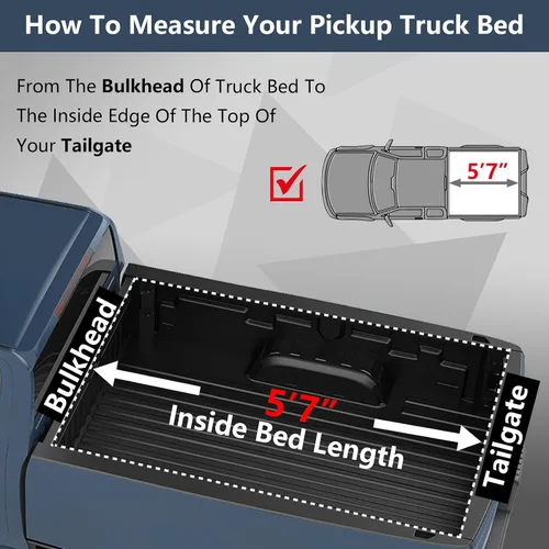 Vista 2 de Cubierta rígida de 5 pies 7 pulgadas para Dodge Ram 1500 2009-2026 2010-2014 RAM 2500 Funda corta para caja de camioneta Fleetside sin Rambox