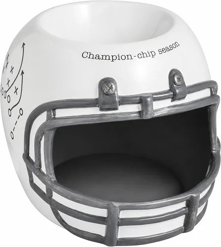 Vista 10 de Mud Pie Chip y tazón de la inmersión del casco del fútbol, platos de servir