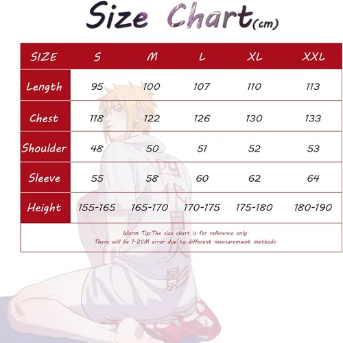 Vista 6 de MchoiJudd 4th Hokage Cloak Anime Minato Namikaze Cosplay Costume Long Robe Uniform Cape Halloween Cosplay for Adult