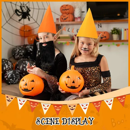 Vista 6 de BBTO Accesorios para disfraz de gnomo de Halloween, disfraces de libro de cuentos, disfraz de enano, disfraz de cuento de hadas, juego de accesorios