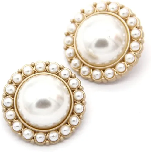 Vista 16 de 5 piezas de botones de oro con perlas de metal para mujer, botones para abrigo de suéter, decoración para ropa, accesorios de costura y manualidades