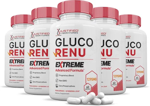 Vista 9 de Gluco Renu Extreme 1295MG Glyco Support Píldoras Fórmula Advacned Gluo Renew Soporte de glucógeno formulado con cúrcuma berberina resveratrol ajo