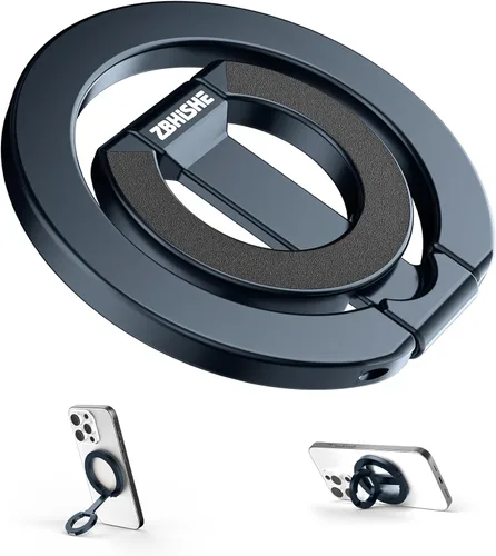 Vista 11 de Anillo magnético para teléfono MagSafe de doble cara con agarre magnético para teléfono, soporte de teléfono compatible con iPhone 17/16/15/14/13