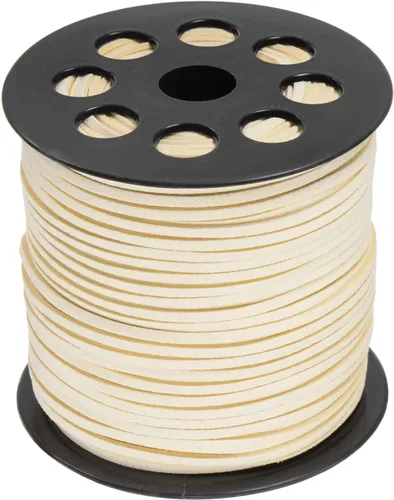 Vista 11 de HARFINGTON Cordón de gamuza sintética de 0.094 in, hilo de cuentas de microfibra, 100 yardas/295.3 ft, cuerda de manualidades para hacer joyas
