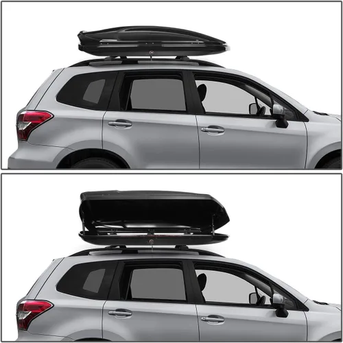 Vista 7 de DNA Motoring Portaequipajes para techo compatible con Subaru Forester 14-18, portador de montaje superior impermeable con cerradura + llaves + par