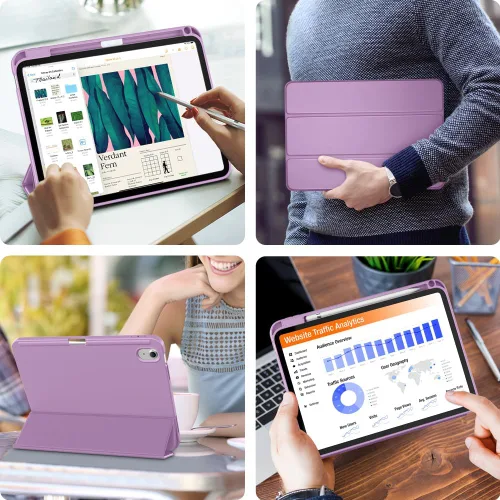 Vista 6 de DTTO Funda para iPad (A16) de 11ª Generación de 11 Pulgadas 2025, Funda para iPad de 10ª Generación de 10.9 Pulgadas 2022, Funda Protectora Trasera