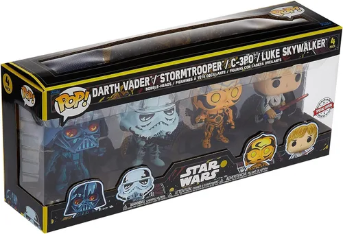 Vista 3 de Star Wars Pack 4 Figuras Pop! Películas Vinilo Retro Series 3.5 in