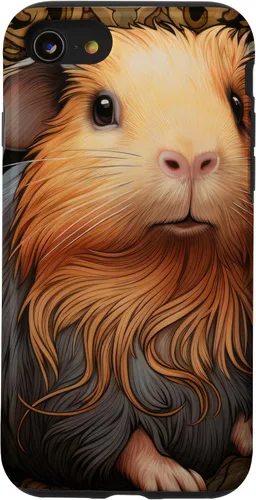 Vista 18 de iPhone 16 Guinea Pig Art Nouveau Abstract Case
