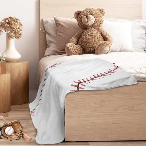 Vista 2 de Manta de béisbol suave, regalos para niños de 8 a 12 años, cosas para amantes del béisbol, manta de forro polar única para niños pequeños