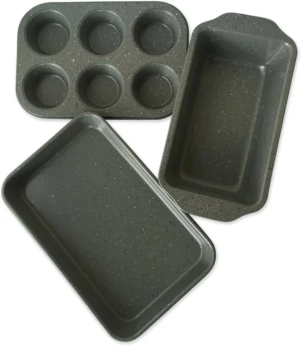 Vista 7 de casaWare Juego de 3 piezas de horno tostador (granito oro rosa)