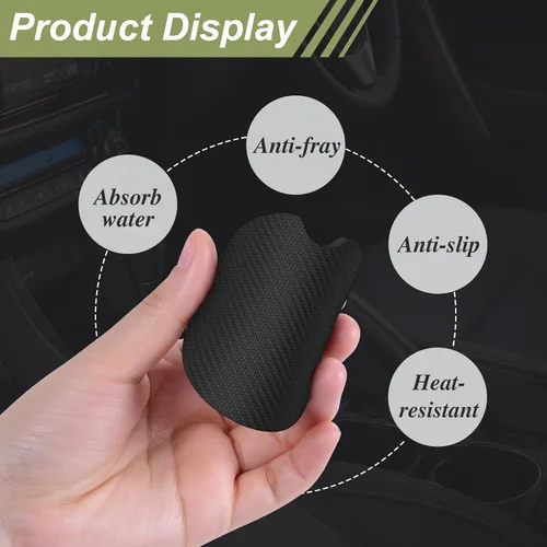 Vista 4 de Nipichsha Posavasos para automóvil, posavasos para portavasos de automóvil, paquete de 2 unidades, 2.75 pulgadas, tapete de goma antideslizante