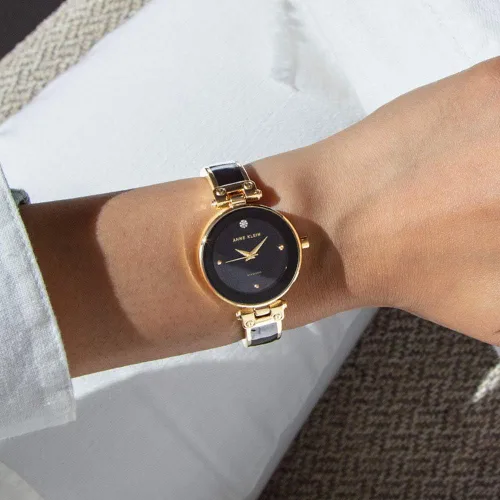 Vista 30 de Anne Klein Reloj de pulsera con esfera de diamantes genuinos