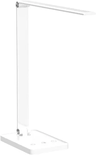 Vista 5 de AFROG - Lámpara LED de escritorio multifuncional con cargador inalámbrico, puerto de carga USB, 5 modos de iluminación, 5 niveles de brillo, control