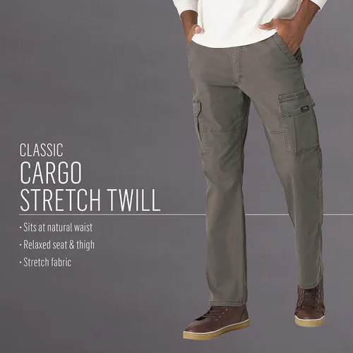 Vista 7 de Wrangler Authentics mens Relaxed Fit Stretch Cargo Pant