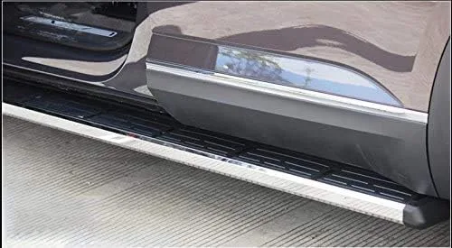Vista 3 de 2 piezas de acero inoxidable fijo puerta lateral estribo Nerf Bar se adapta a Mercedez- Benz GLB X247 2020 2021