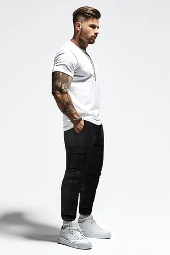 Vista 6 de GINGTTO Mens Outdoor Hiking Convertible Pants Slim Fit Stretch Cargo Joggers Lightweight Work Pants for Men