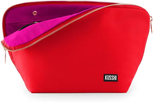 Vista 21 de KUSSHI Bolsa de Maquillaje y Cosméticos Lavable para Viaje, Negro