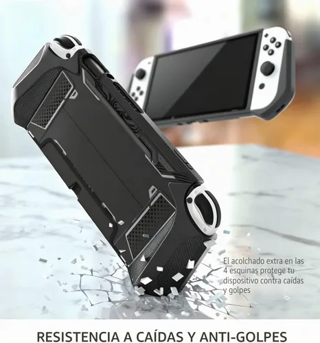 Vista 5 de Mumba Funda acoplable para Nintendo Switch OLED 2021, Blade Series TPU Grip Funda protectora Accesorios compatibles con controlador Joy-Con de 7