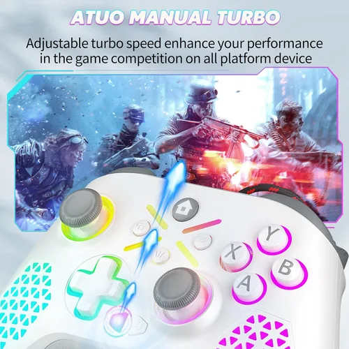 Vista 5 de LENISUOLE RGB Wired PC Controller for Windows PC 781011Steam PlatformConnecting to Xbox Consoles is Not Supported at this TimeBuilt-in Dual