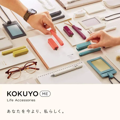 Vista 6 de Kokuyo KME-PSL101DM - Grapadora portátil, plegable, color negro