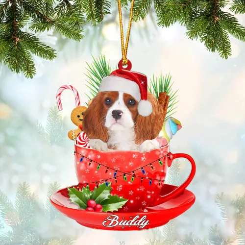 Vista 50 de Alaskan Malamute - Adorno de tetera de perro sentado en una tetera de Navidad, adorno de Navidad con nombre personalizado, adorno de automóvil