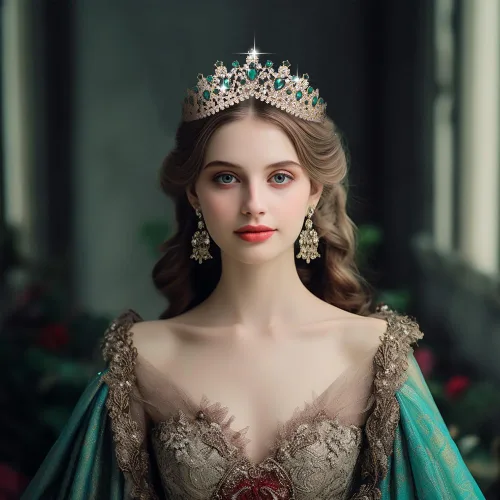 Vista 5 de Kamirola - Corona de reina y tiara corona de princesa para mujeres y niñas, diademas de cristal para novias, disfraces góticos de Halloween