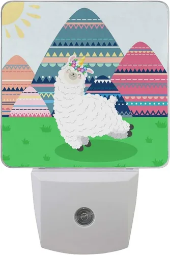 Vista 9 de Lámpara de noche LED enchufable con sensor de luz, libélulas florales grungy, luz blanca, paquete de 2 unidades, para pasillo, baño, dormitorio
