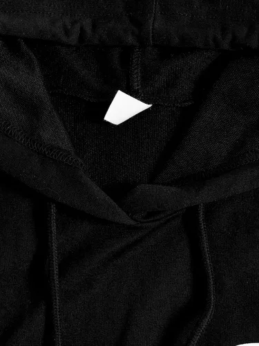 Vista 4 de SweatyRocks Sudadera casual de manga larga con capucha con cordón y bolsillo para mujer