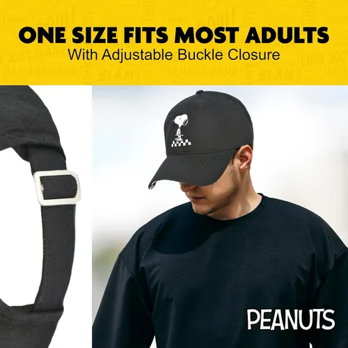 Vista 4 de Concept One Peanuts Snoopy Dad - Gorra de béisbol para adultos con ala curvada