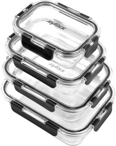 Vista 11 de [Usado] Zyliss Recipiente de vidrio, vidrio resistente a roturas, caja de almacenamiento de alimentos hermética con tapa sellable, apto